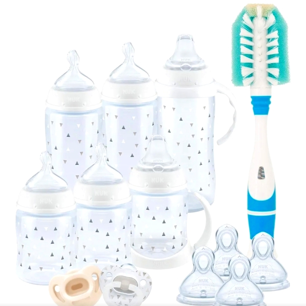 NUK Smooth Flow Anti Colic Baby Bottle Newborn Gift Set New